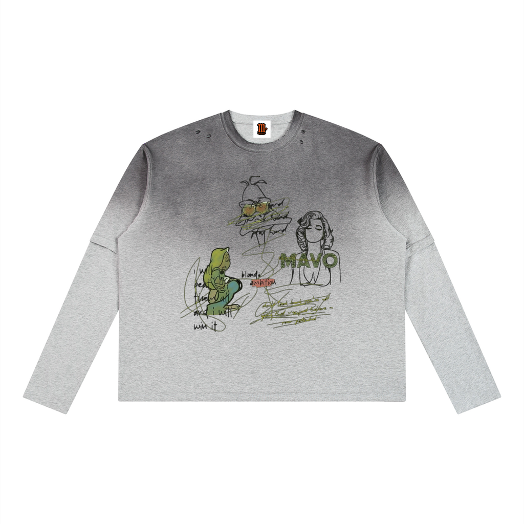 Unisex Vintage Wash Layered T-Shirt